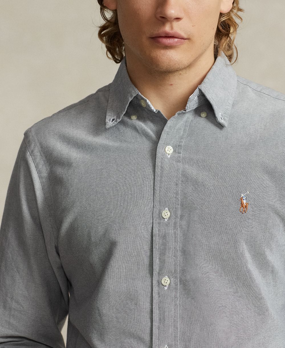 Men's Long-Sleeve Oxford Shirt