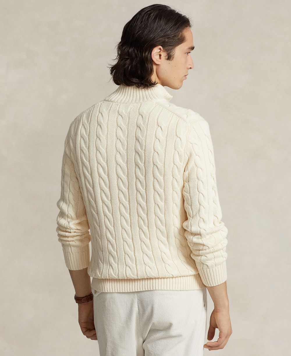Men's Cable-Knit Cotton Sweater