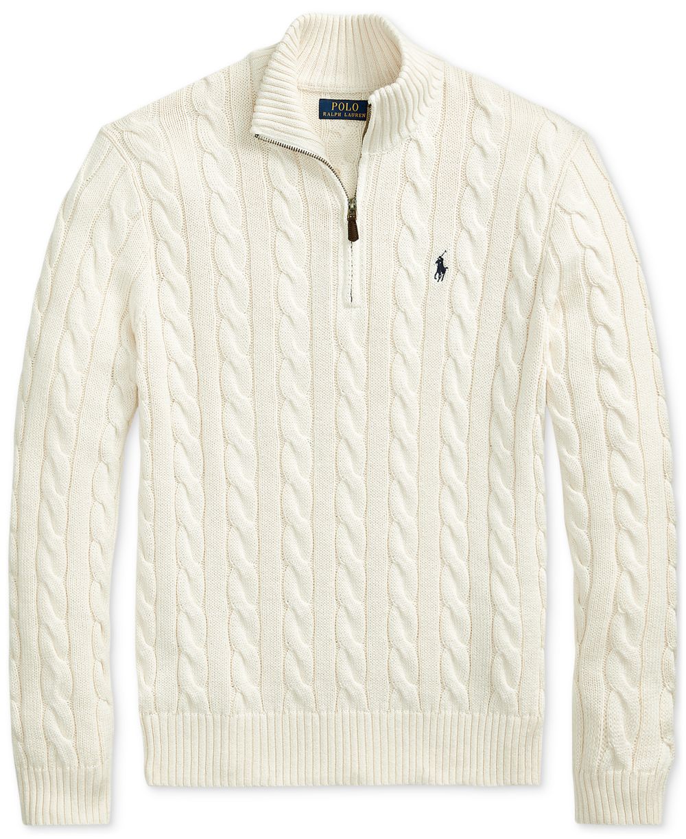 Men's Cable-Knit Cotton Sweater