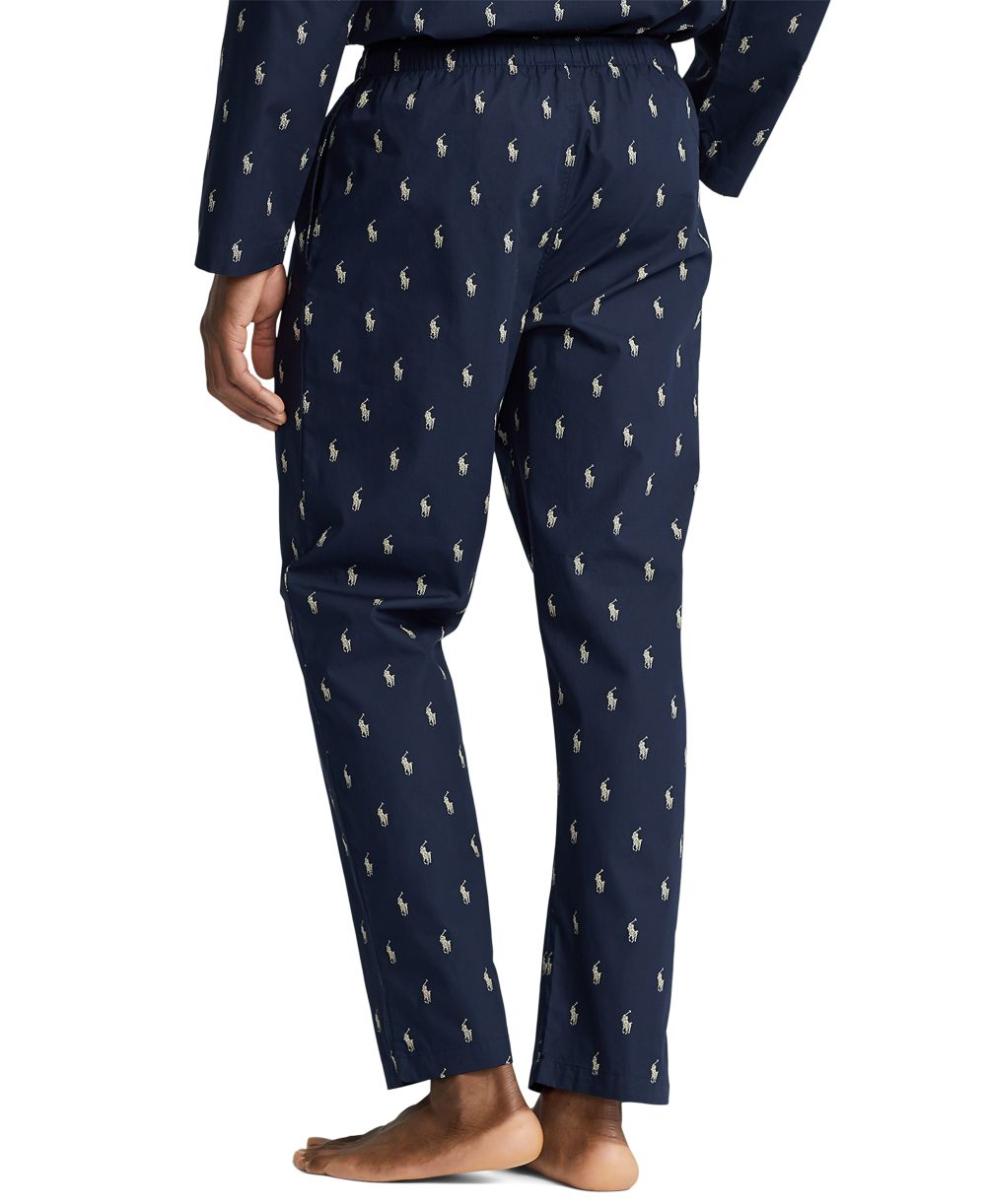Men's Cotton Jersey Sleep Shirt & Polo Player Pajama Pants
