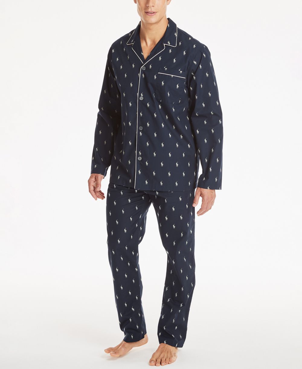 Men's All Over Polo Player Pajama Shirt