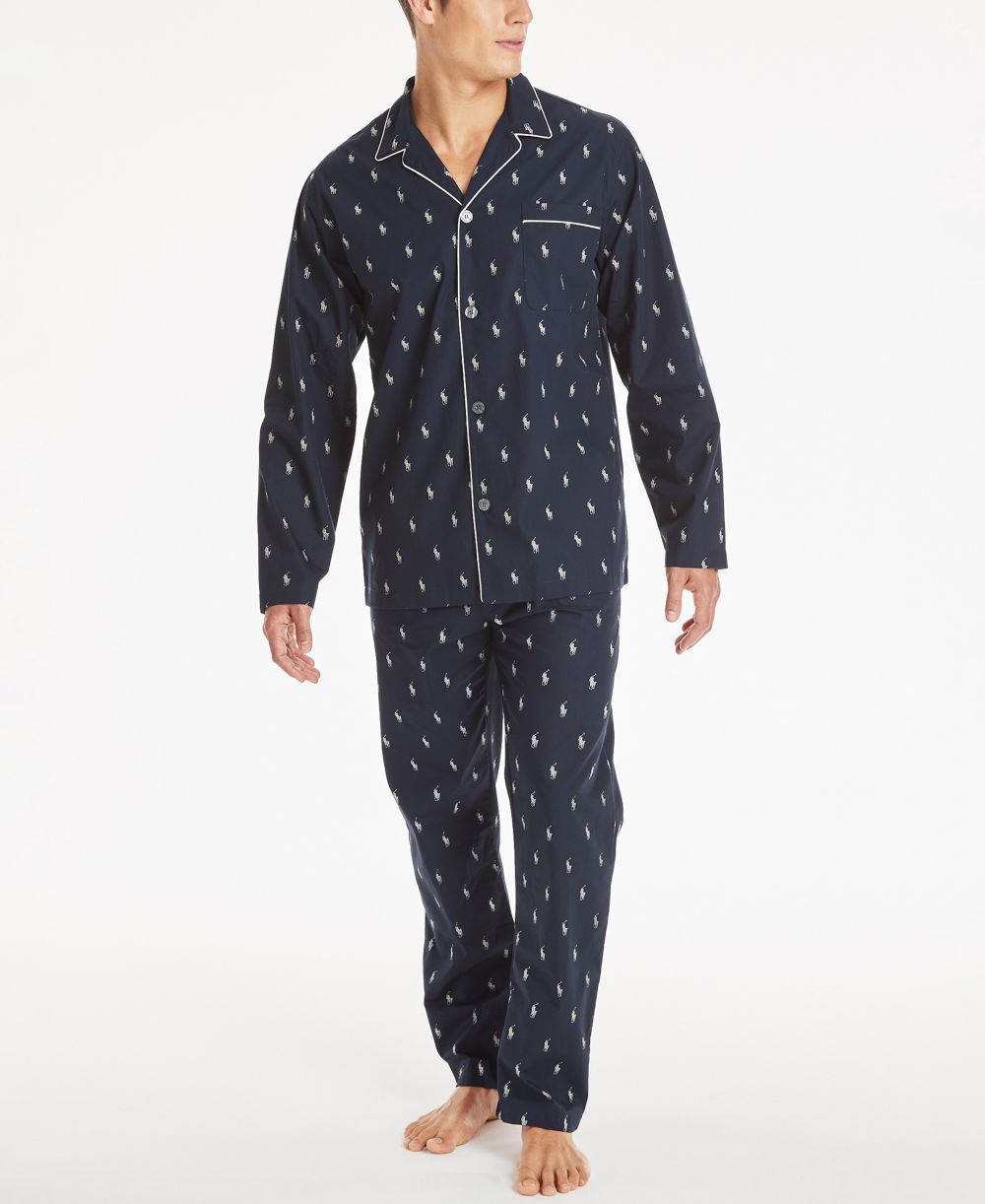 Men's All Over Polo Player Pajama Shirt
