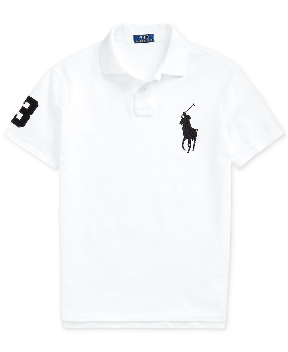 Men's Big Pony Custom Slim-Fit Mesh Polo Shirt