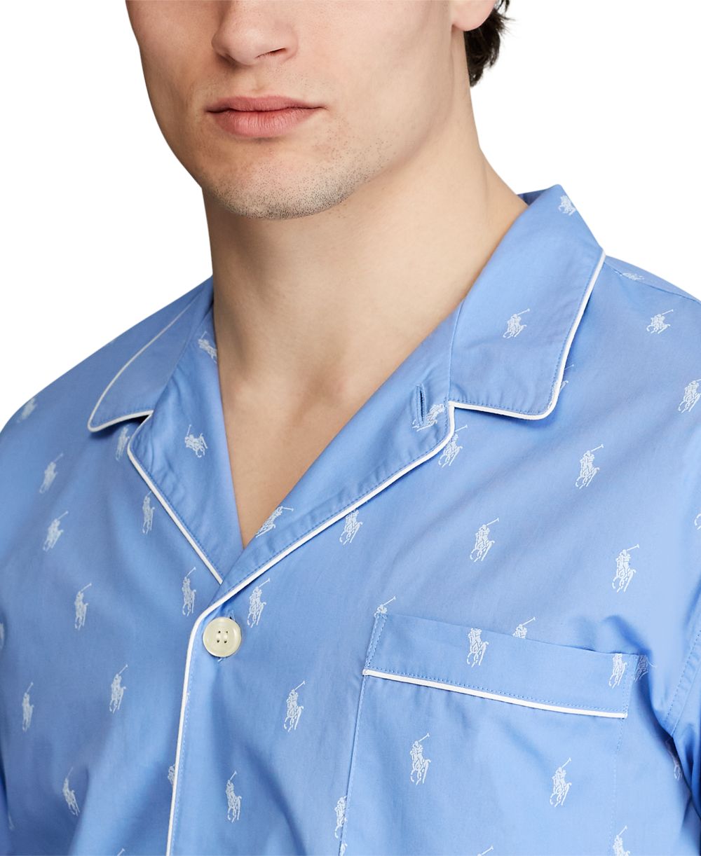 Men's All Over Polo Player Pajama Shirt