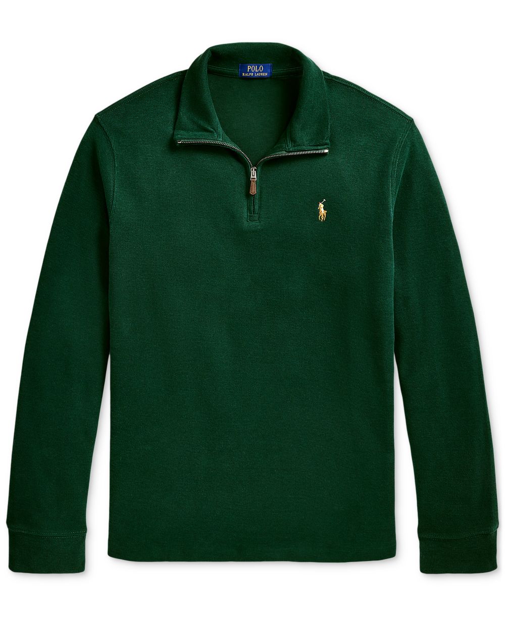 Men's Estate-Rib Cotton Quarter-Zip Sweater