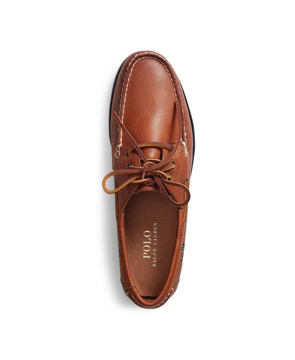 Bienne Tumbled Leather Boat Shoes