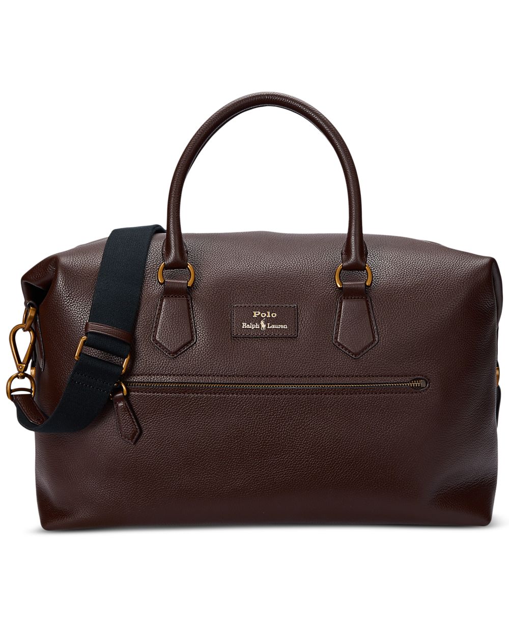 Men's Pebbled Leather Duffel Bag