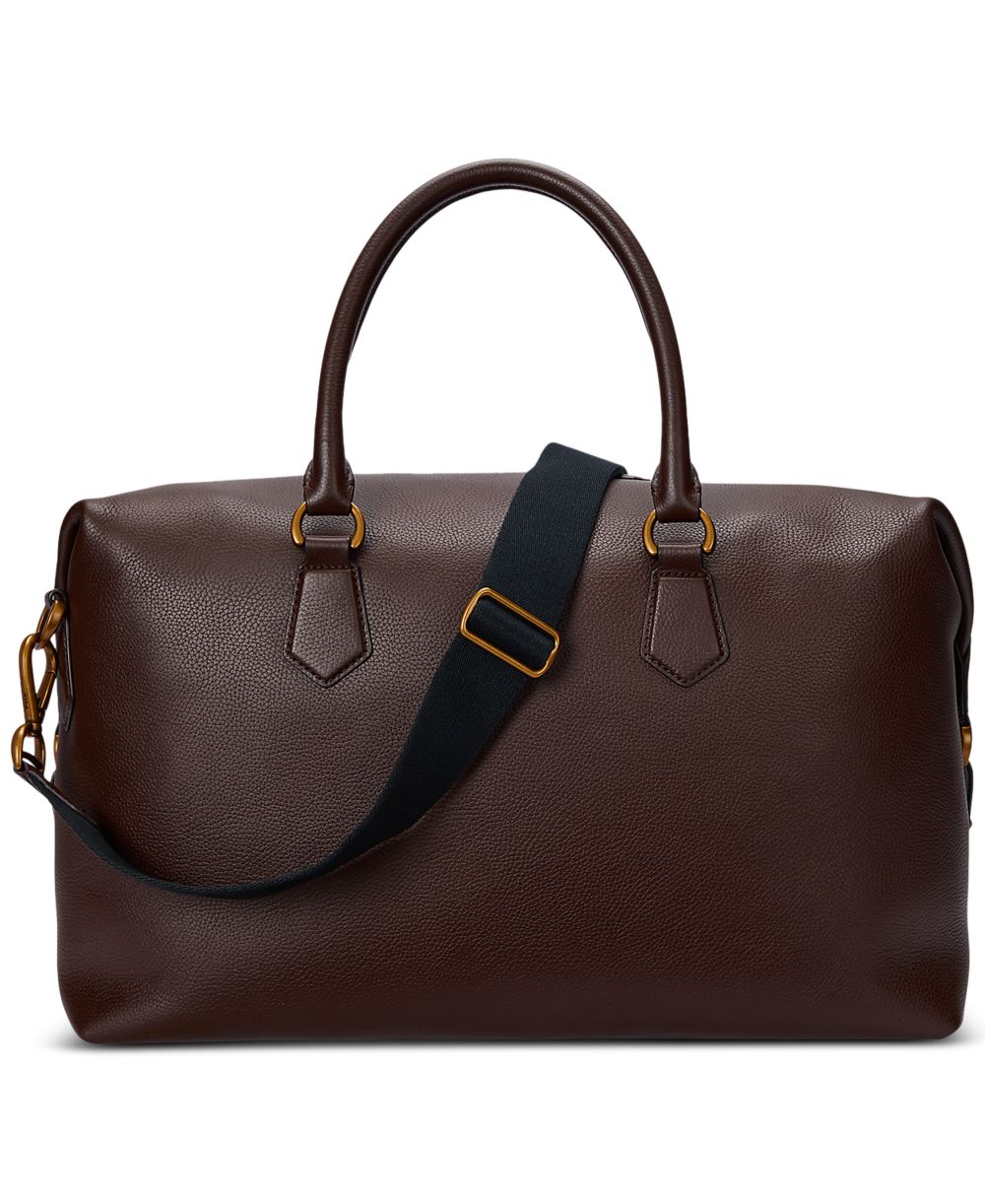 Men's Pebbled Leather Duffel Bag