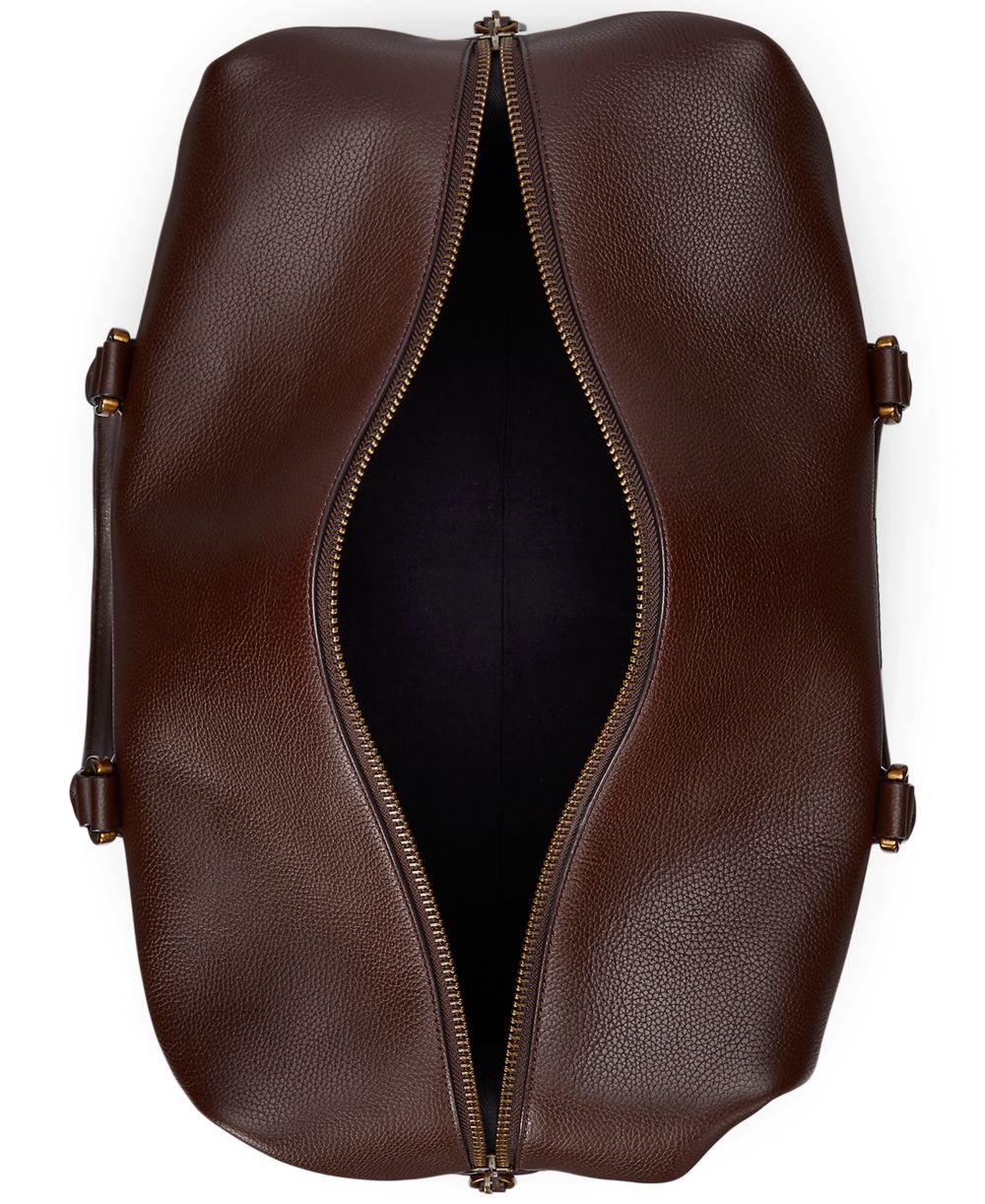 Men's Pebbled Leather Duffel Bag