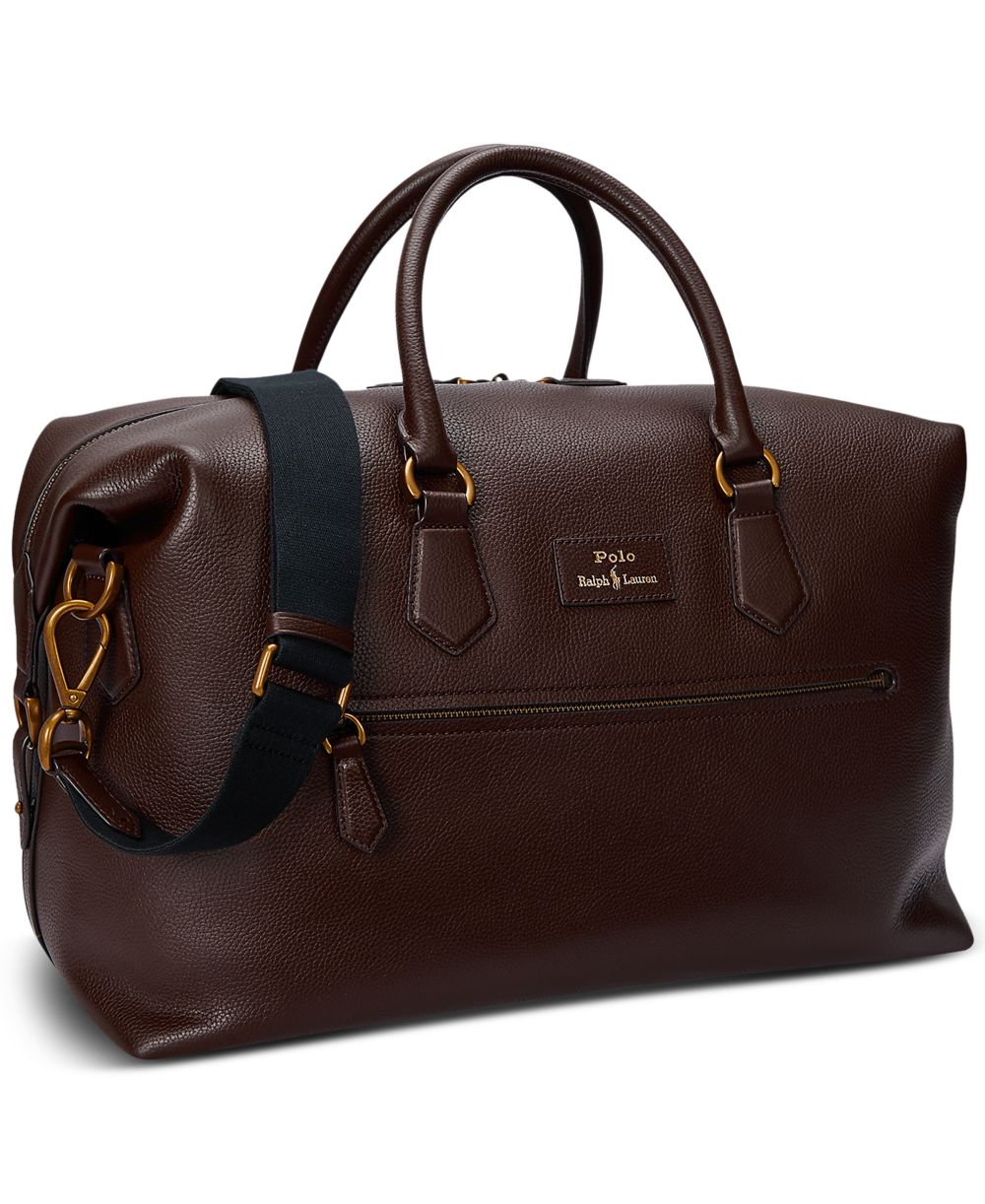 Men's Pebbled Leather Duffel Bag
