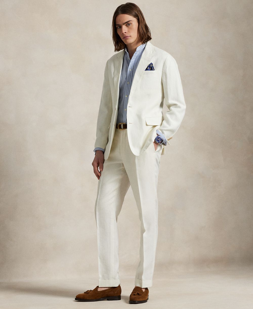 Men's Polo Soft Modern Linen Suit Jacket