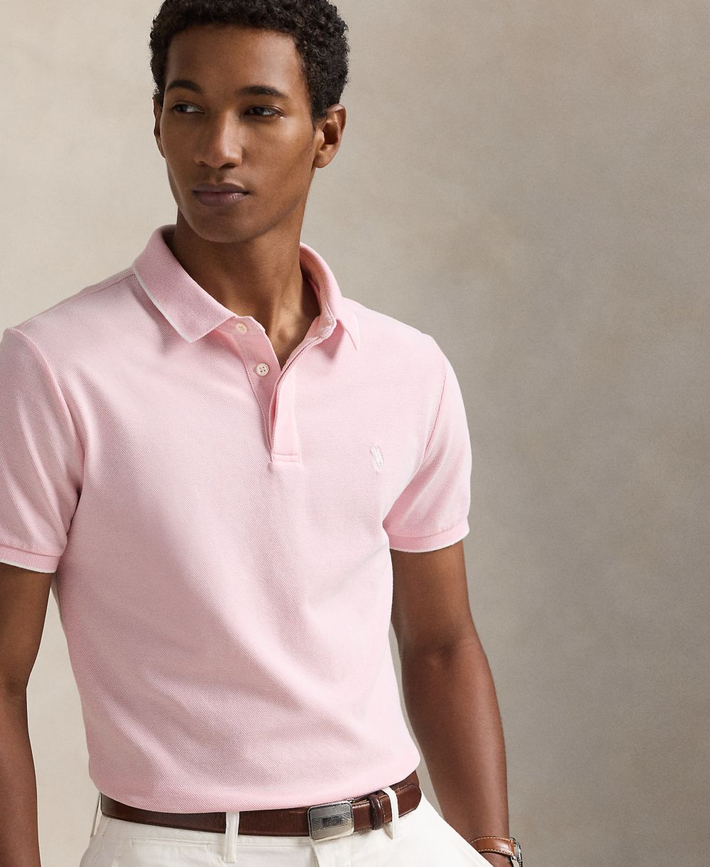 Men's Classic-Fit Stretch Oxford Mesh Polo Shirt
