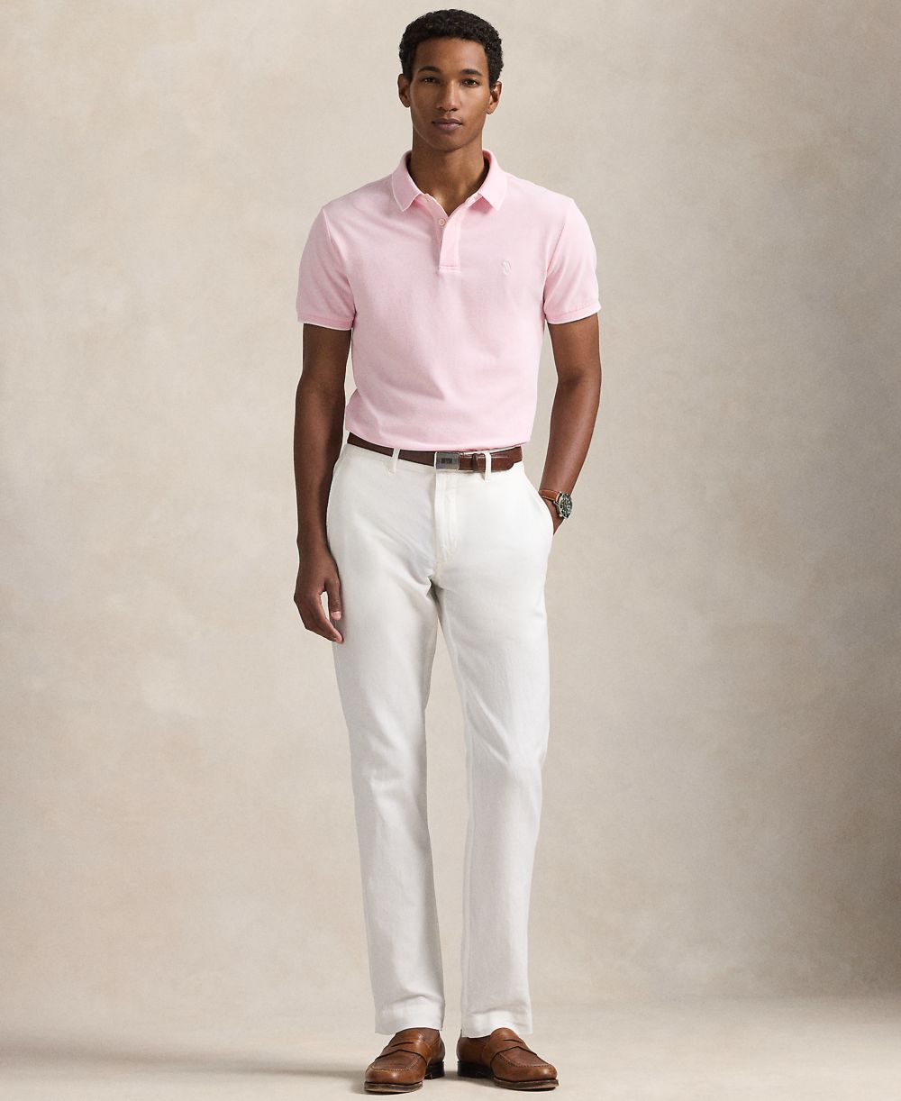 Men's Classic-Fit Stretch Oxford Mesh Polo Shirt