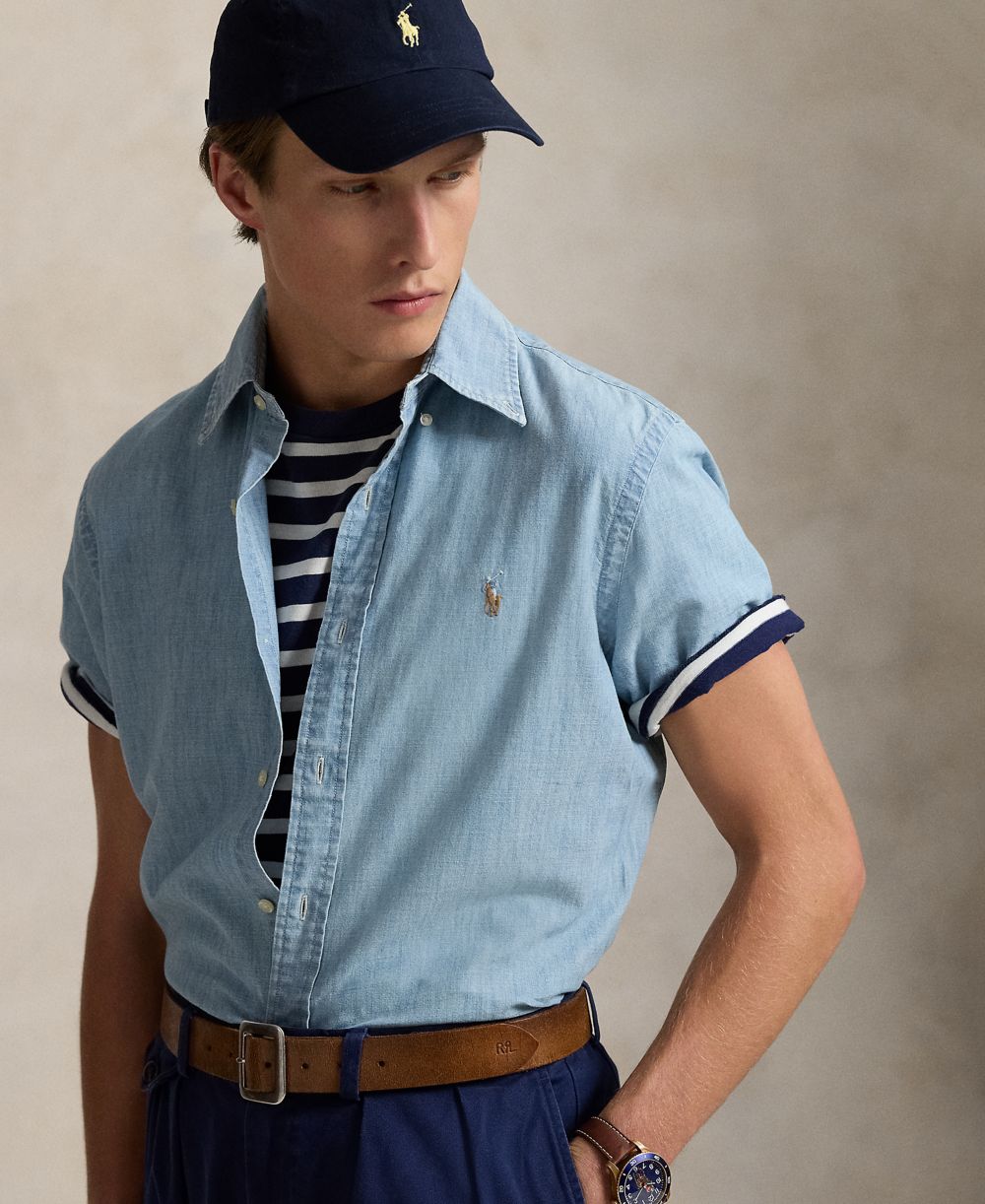 Men's Classic-Fit Chambray Shirt