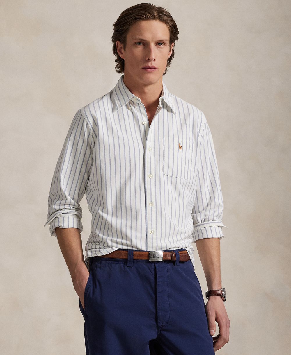 Men's Classic-Fit Striped Oxford Shirt