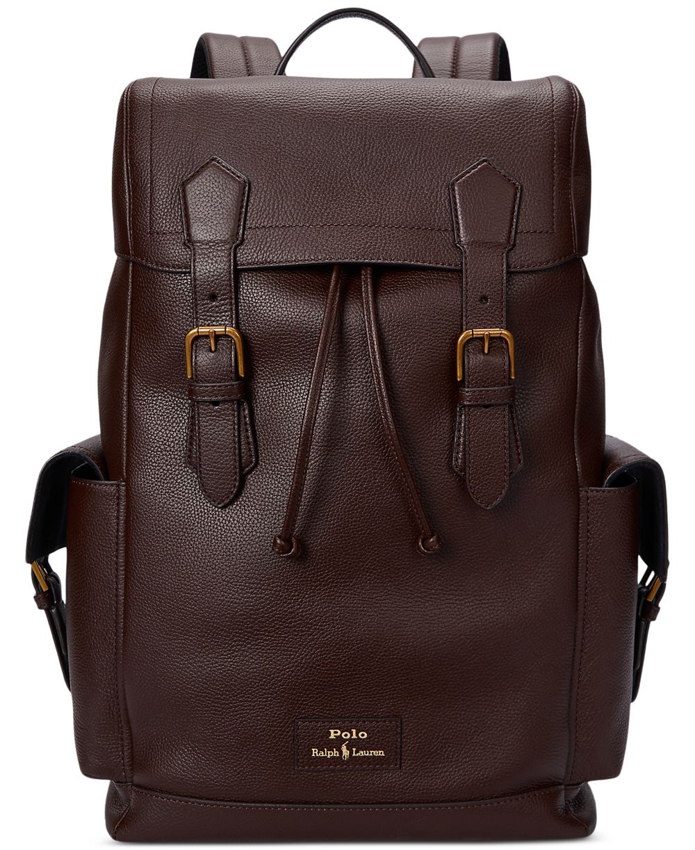 Men's Pebbled Leather Backpack