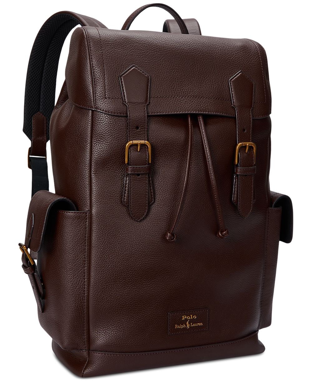 Men's Pebbled Leather Backpack