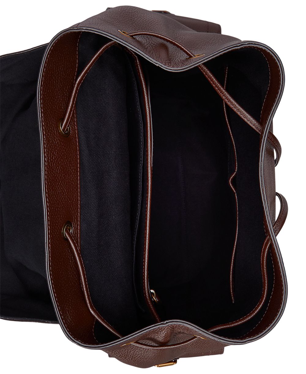 Men's Pebbled Leather Backpack