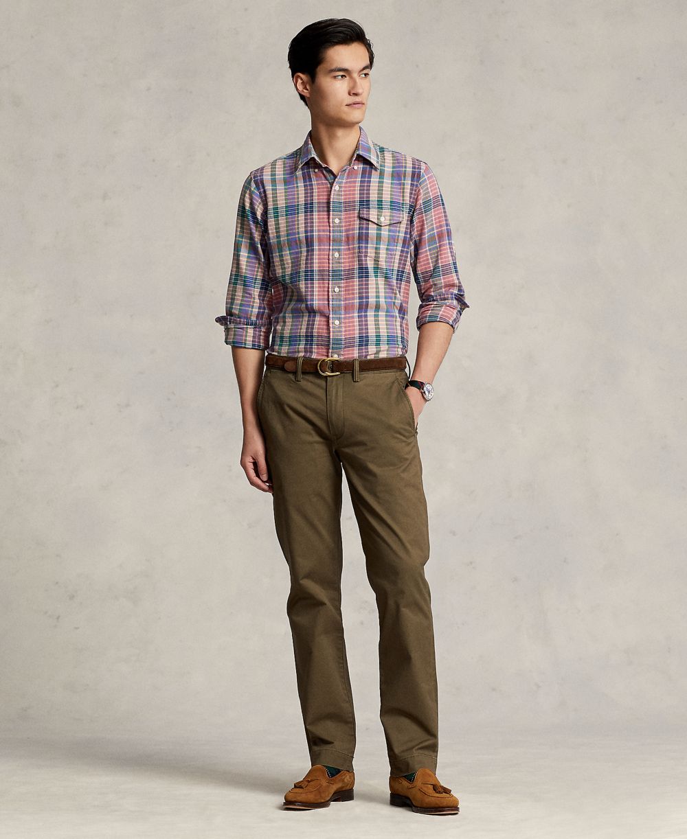 Men's Straight-Fit Stretch Chino Pants