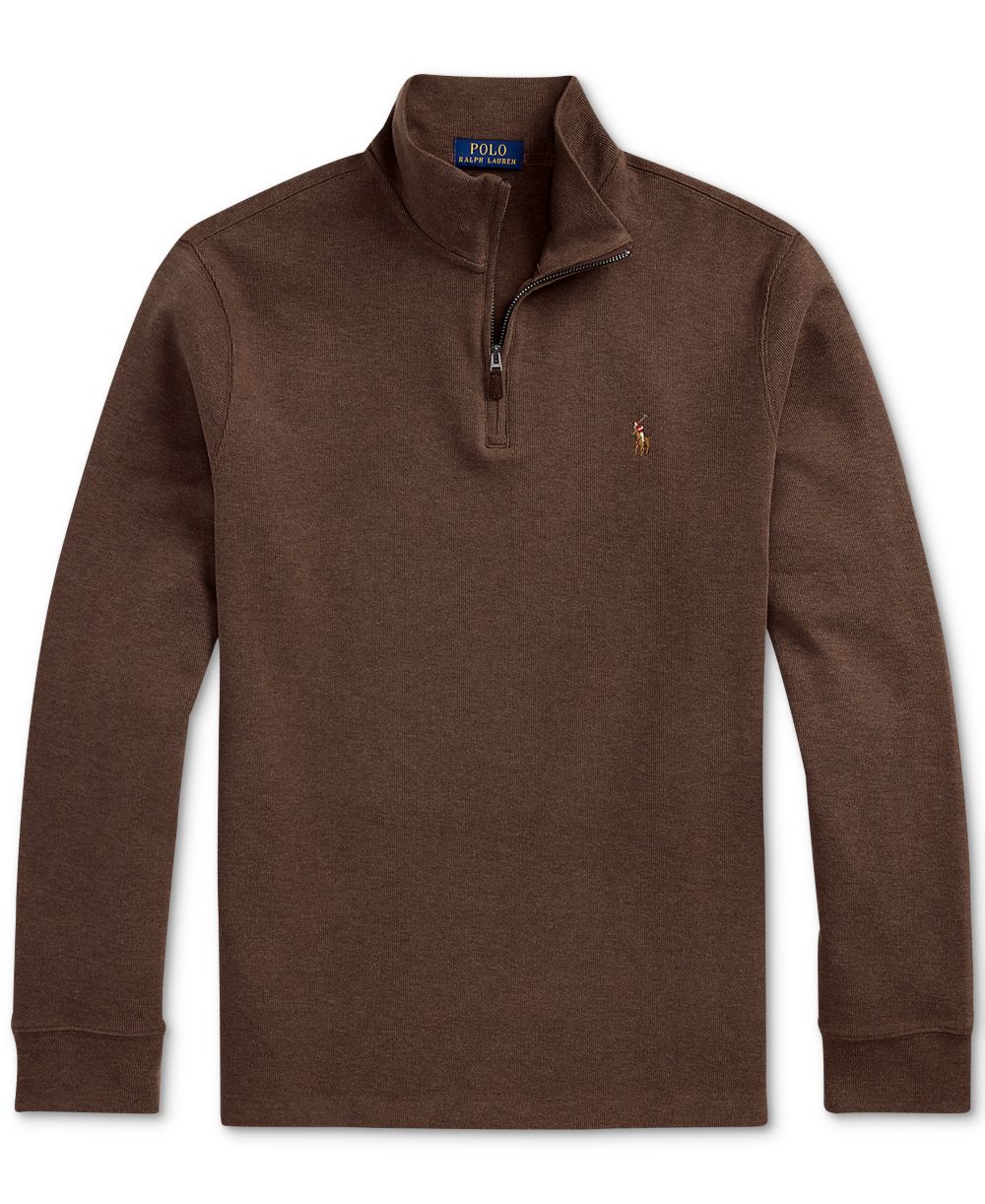 Men's Estate-Rib Cotton Quarter-Zip Sweater