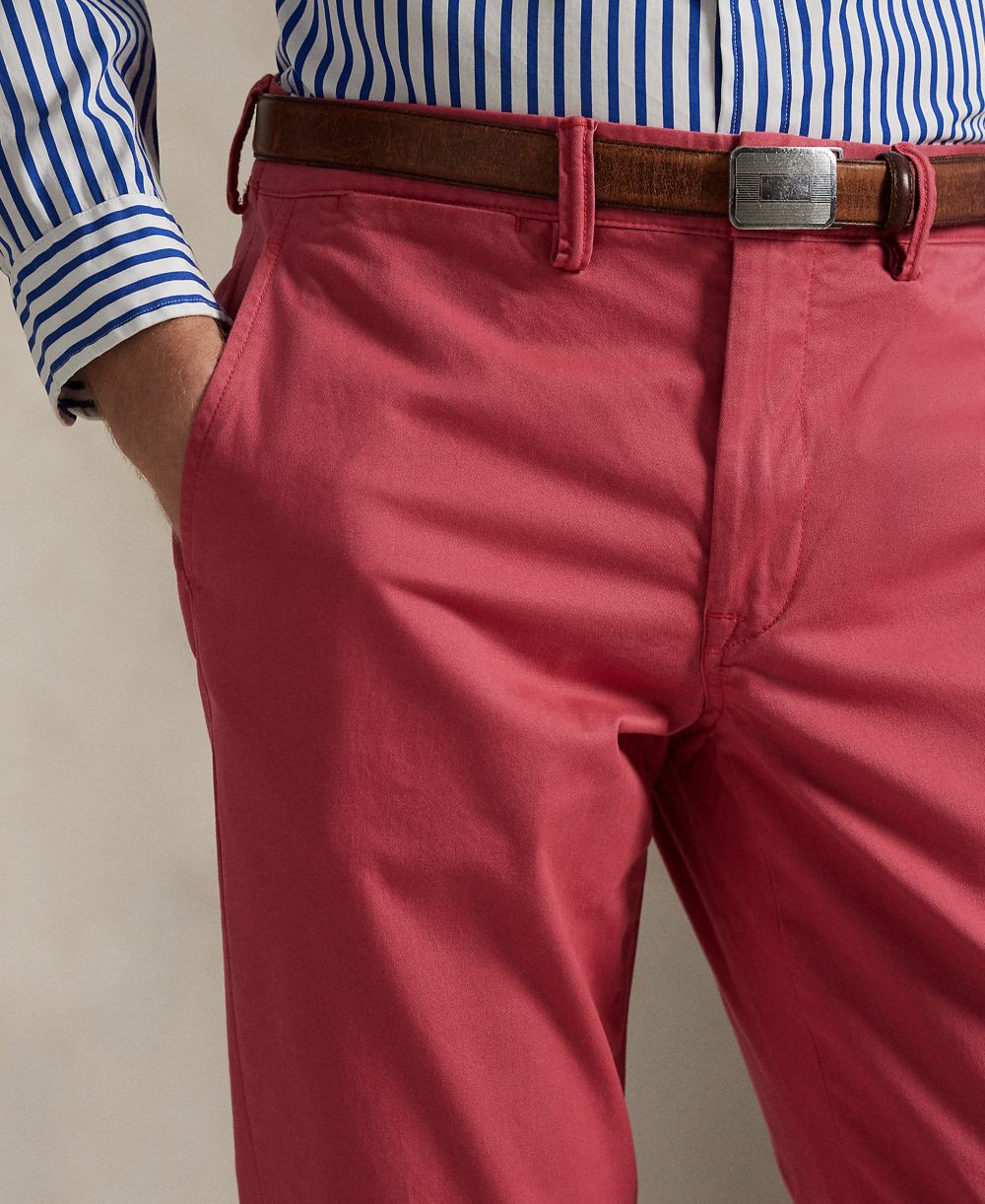 Men's Straight-Fit Washed Stretch Chino Pants