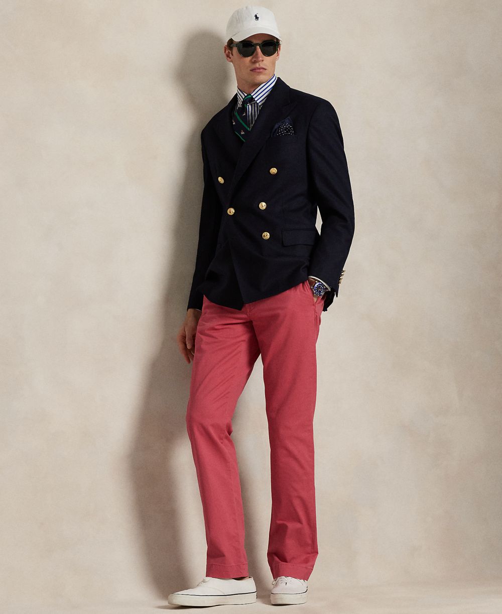 Men's Straight-Fit Washed Stretch Chino Pants