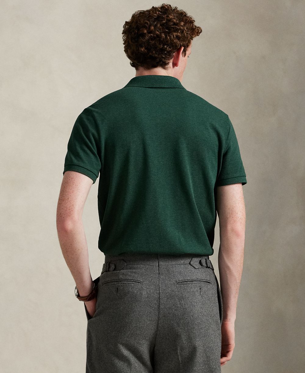 Men's Custom Slim-Fit Mesh Polo Shirt