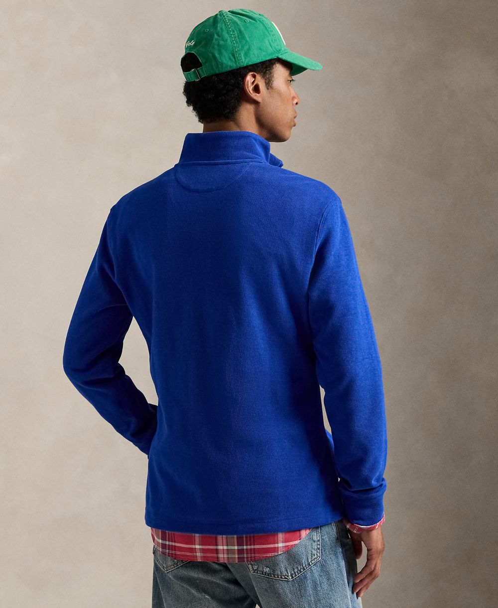 Men's Estate-Rib Cotton Quarter-Zip Sweater