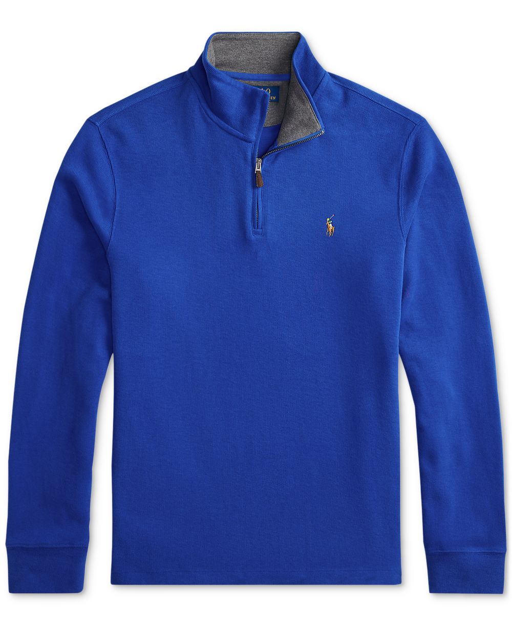 Men's Estate-Rib Cotton Quarter-Zip Sweater