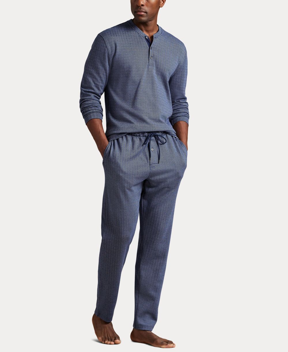 Men's Herringbone Drawstring Pajama Pants
