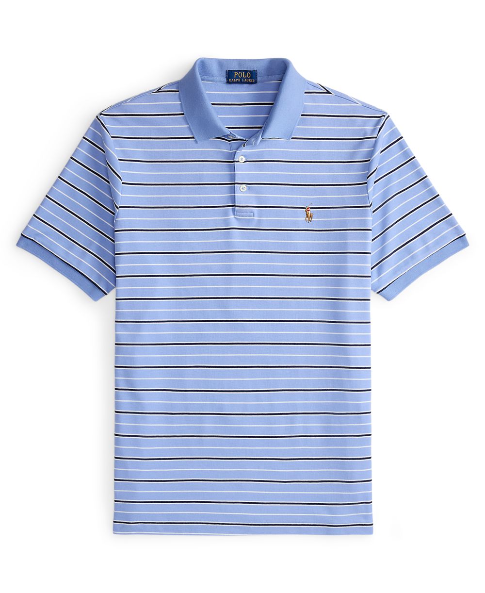 Men's Striped Short-Sleeves Polo Shirt