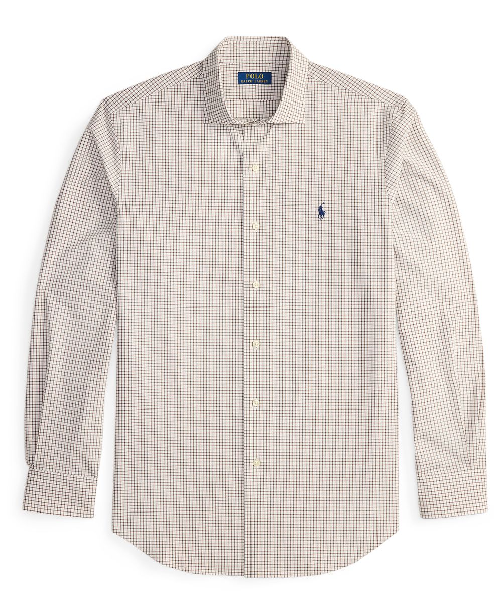 Men's Classic-Fit Plaid Stretch Poplin Shirt