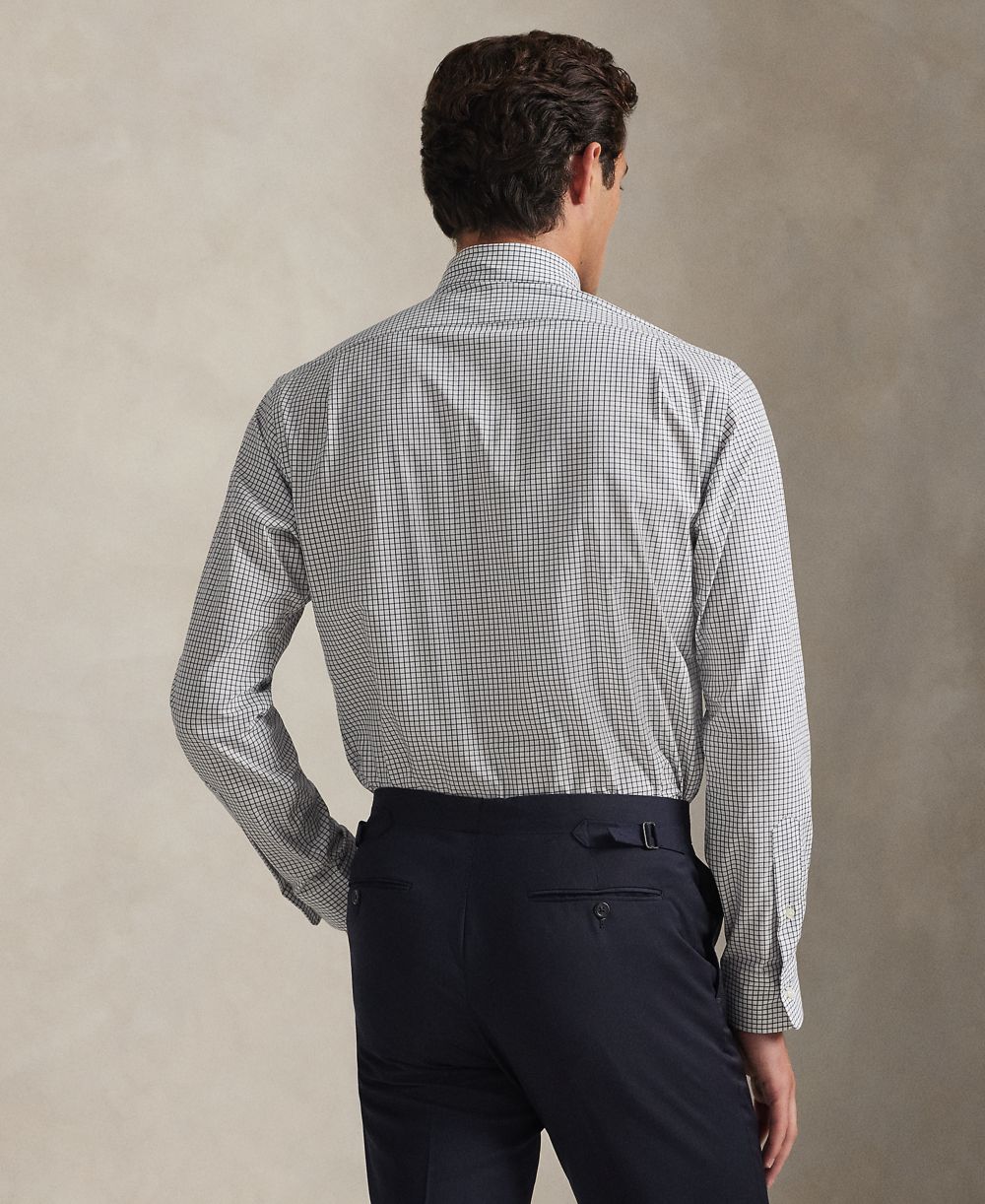 Men's Classic-Fit Plaid Stretch Poplin Shirt