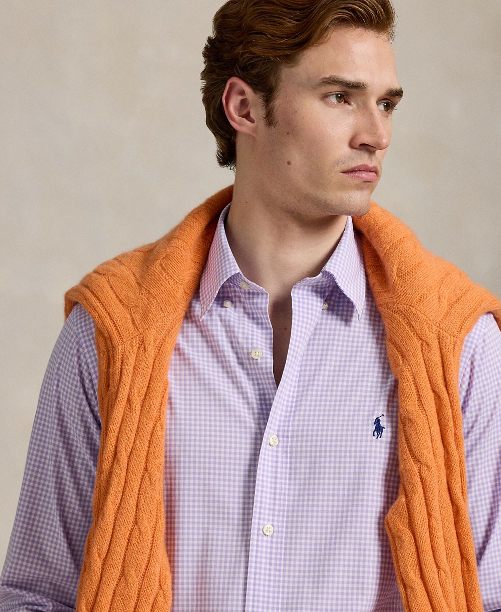 Men's Classic-Fit Plaid Stretch Poplin Shirt