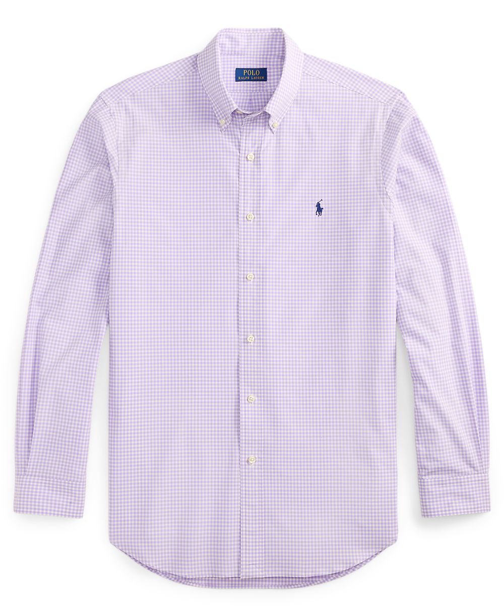 Men's Classic-Fit Plaid Stretch Poplin Shirt