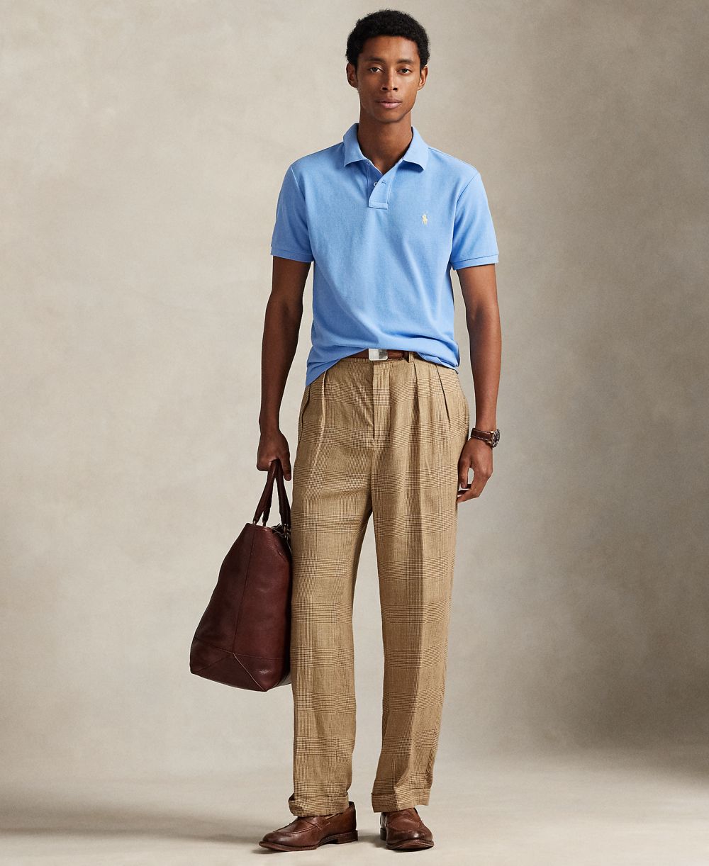 Men's Cotton Custom Slim Fit Mesh Polo Shirt