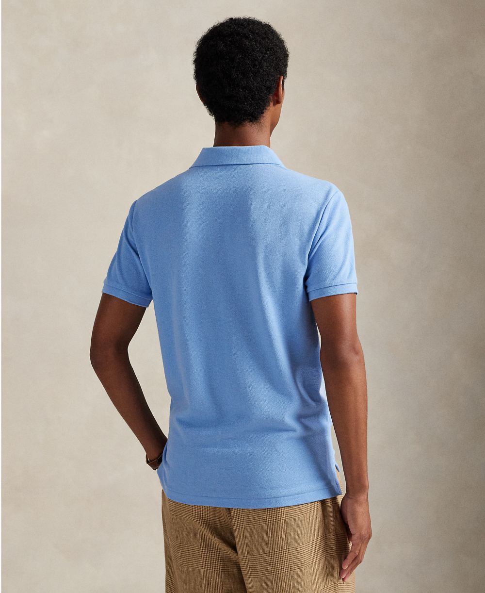 Men's Cotton Custom Slim Fit Mesh Polo Shirt