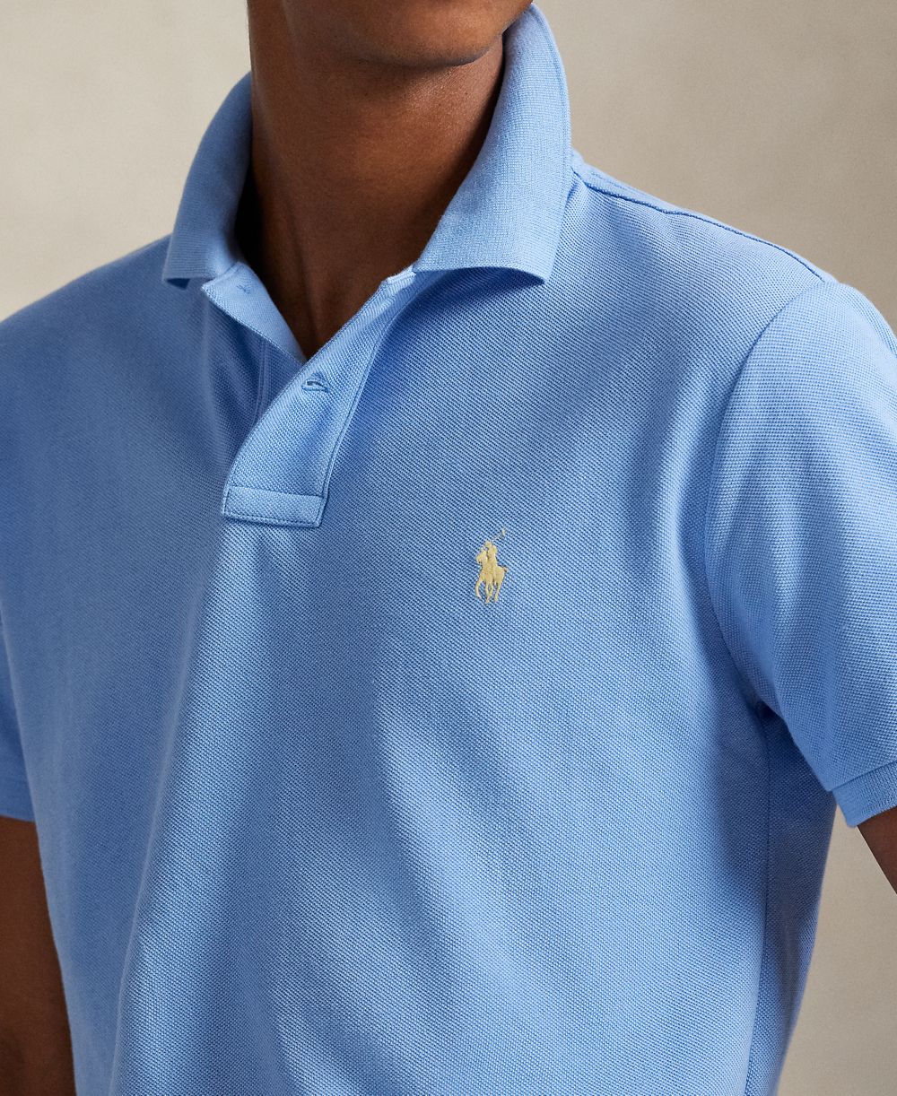 Men's Cotton Custom Slim Fit Mesh Polo Shirt