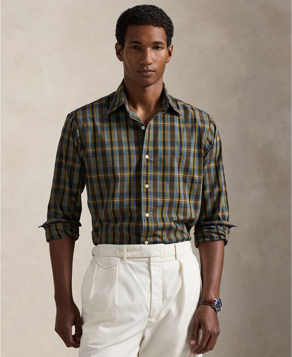 Men's Classic-Fit Plaid Performance Shirt