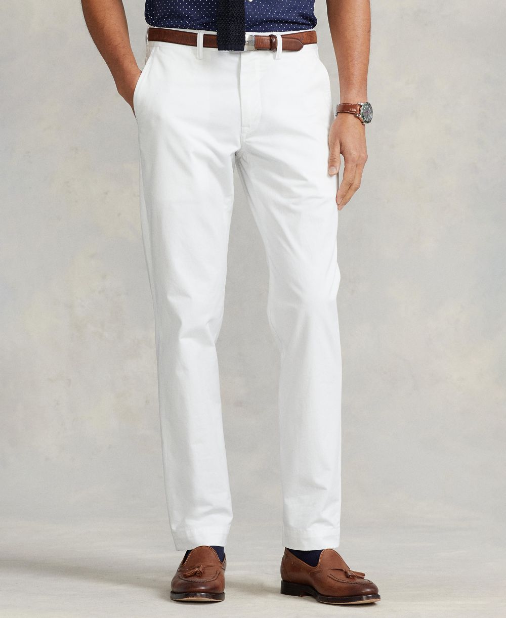 Men's Straight-Fit Washed Stretch Chino Pants