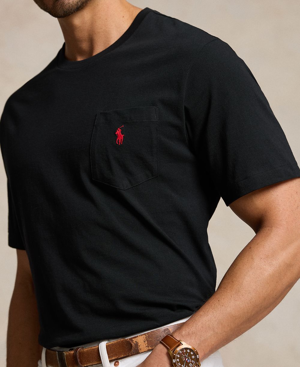Men's Big & Tall Crew-Neck Pocket T-Shirt