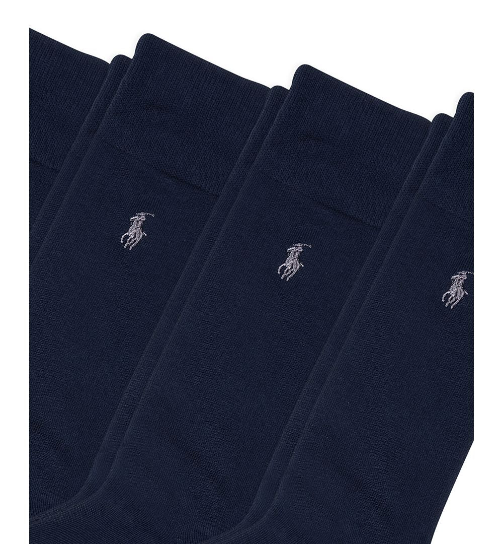 Men's Flat Knit Slack Dress Socks, 4-Pack
