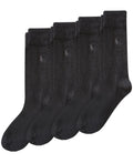 Men's Flat Knit Slack Dress Socks, 4-Pack