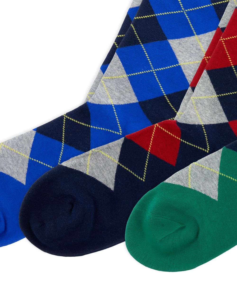 Men's 3-Pack Argyle Dress Socks
