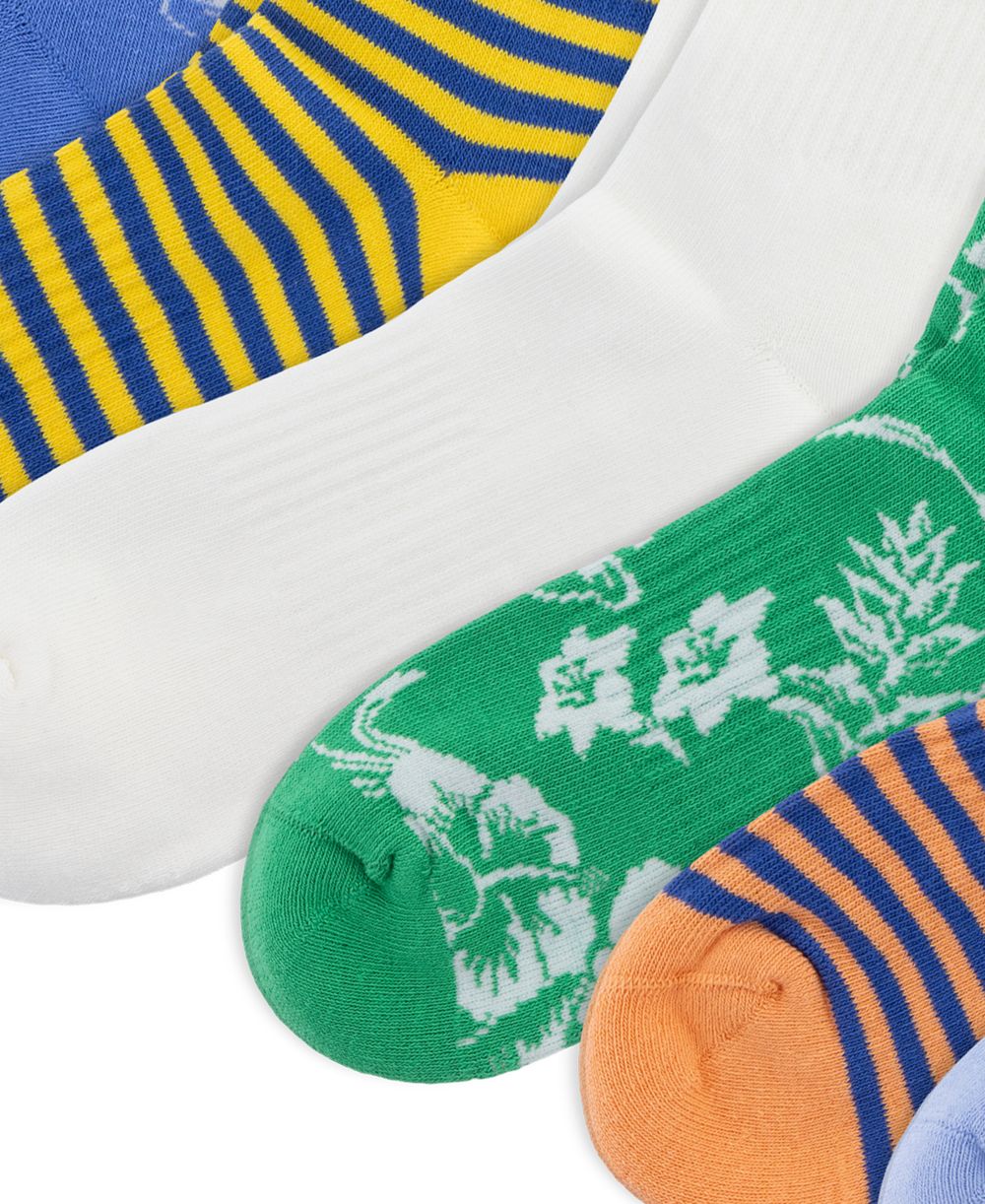 Men's Printed Crew Socks, 6-Pack