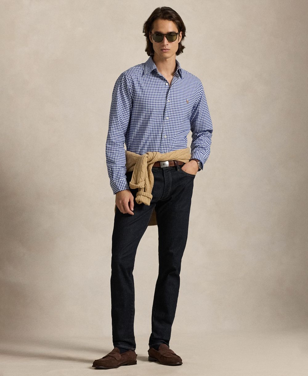 Men's Classic Fit Plaid Brushed Oxford Shirt