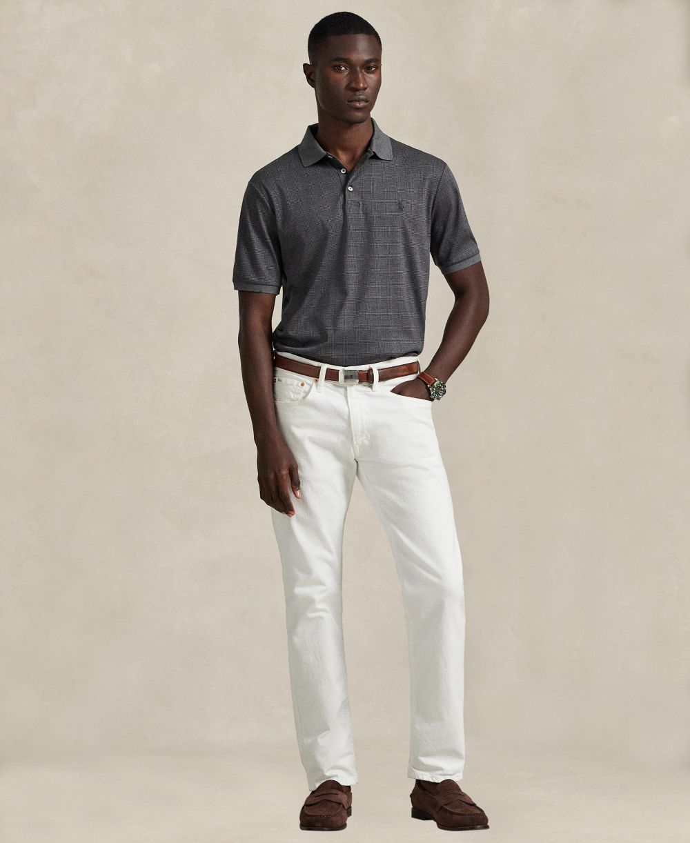 Men's Glen Plaid Polo Shirt