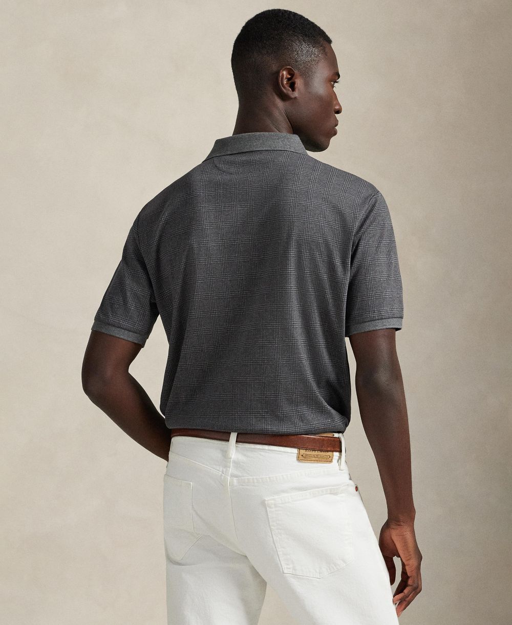 Men's Glen Plaid Polo Shirt