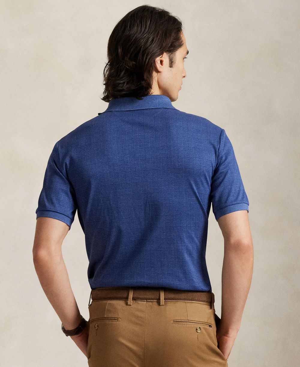 Men's Glen Plaid Polo Shirt
