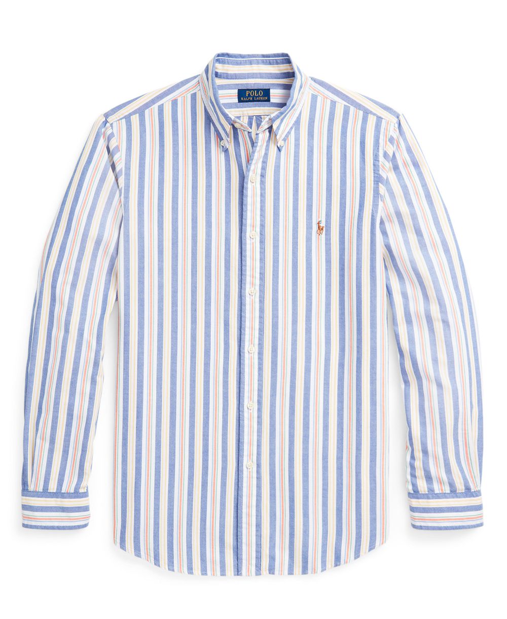 Men's Custom-Fit Striped Oxford Shirt